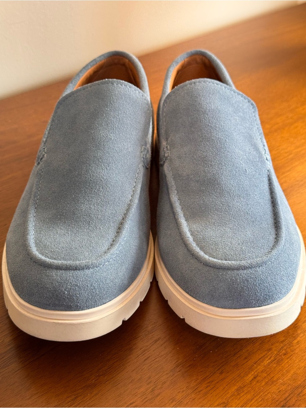 Nordstrom Men's Blue Suede Slip-On Loafers Ortholite Sneaker 9.5M NWOB - Picture 2 of 13